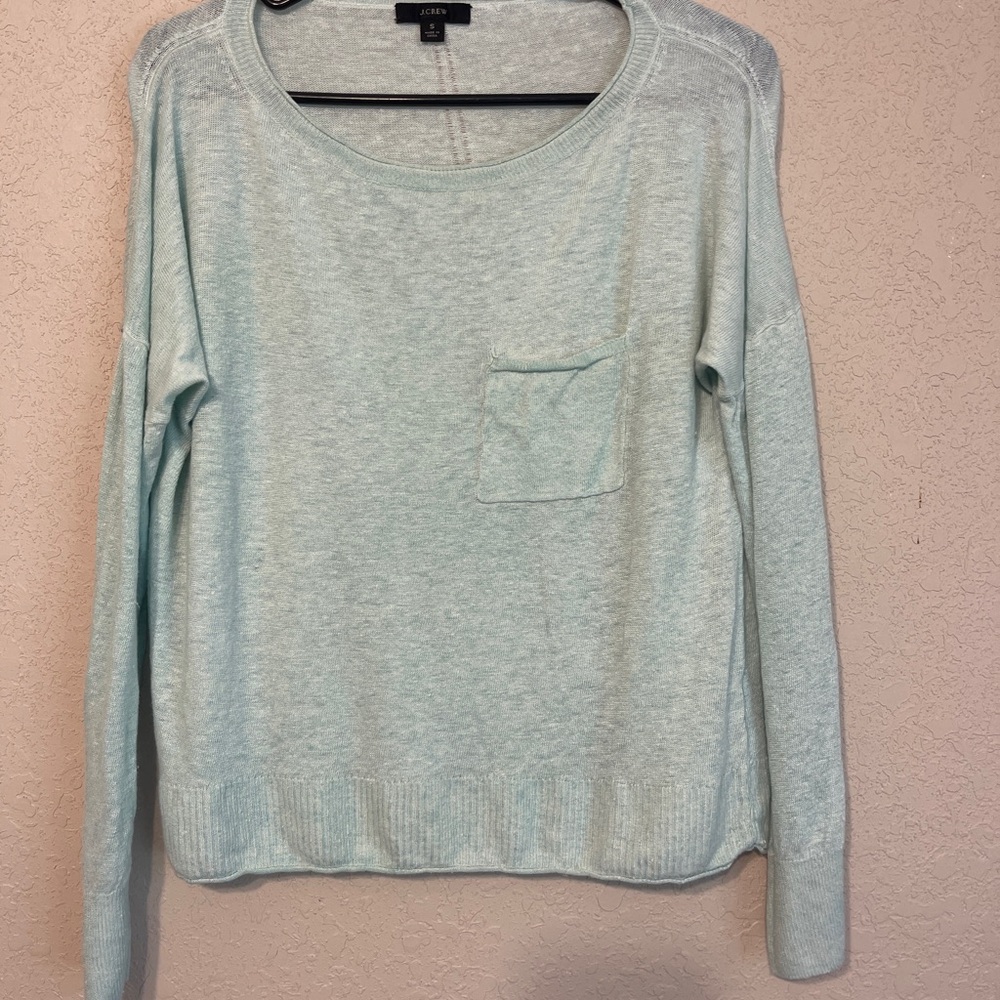 J. Crew Light Blue Crew Neck Sweater